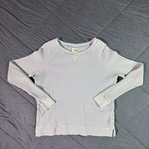 The North Face Waffle Knit Thermal Crewneck Long Sleeve Purple Shirt Women’s L